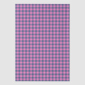 Hot Pink Blue Purple Gingham Pattern Geometric  薄葉紙 (正面)