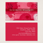 Hot Pink Boho Modern Minimalist Business Card (正面&裏面)