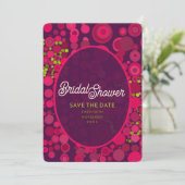 Hot Pink Bubbles Girls Party Night Out 招待状 (スタンド正面)