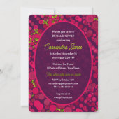 Hot Pink Bubbles Girls Party Night Out 招待状 (裏面)