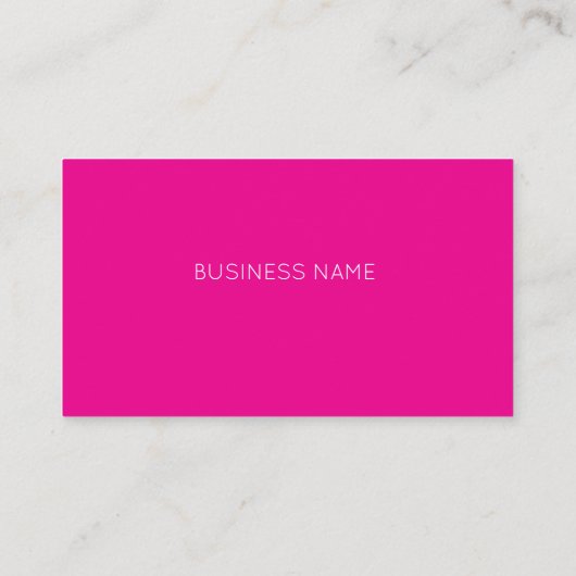 Hot Pink Business Cards 名刺 (裏面)