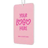 Hot Pink Business Logo Site Photo カーエアーフレッシュナー (左)