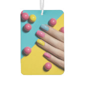 Hot Pink Business Logo Site Photo カーエアーフレッシュナー (裏面)