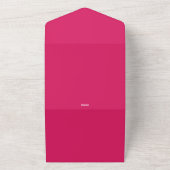 Hot Pink Color Block | Bold Wedding Template オールインワン招待状 (外側)
