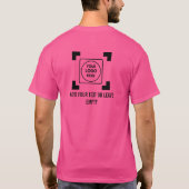 Hot Pink Custom Logo Uniform Staff T-Shirt Tシャツ (裏面)