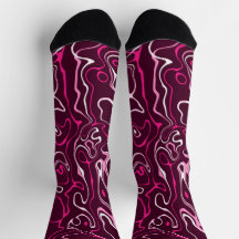 Hot pink damascus abstract swirls cool pattern
