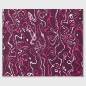Hot pink damascus abstract swirls cool pattern ラッピングペーパー (フラット)