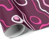 Hot pink damascus abstract swirls cool pattern ラッピングペーパー (ロールコーナー)