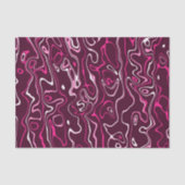 Hot pink damascus abstract swirls cool pattern 薄葉紙 (正面)