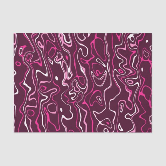 Hot pink damascus abstract swirls cool pattern 薄葉紙 (正面)