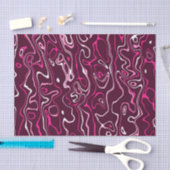 Hot pink damascus abstract swirls cool pattern 薄葉紙 (クラフト)