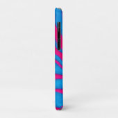Hot Pink & Electric Blue Fuzzy Zebra Neon Y2K Case-Mate iPhoneケース (裏面/左)