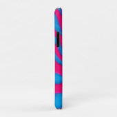Hot Pink & Electric Blue Fuzzy Zebra Neon Y2K Case-Mate iPhoneケース (裏面/右)