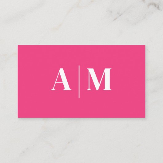 Hot Pink Elegant Professional 名刺 (裏面)