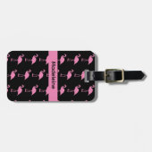 Hot Pink Flamingos ラゲッジタグ (正面横)