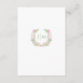 Hot Pink Floral Greenery Garden Wedding Details エンクロージャーカード (裏面)