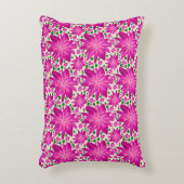 Hot Pink Floral Seamless Pattern  アクセントクッション (正面(垂直))