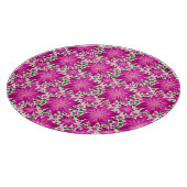 Hot Pink Floral Seamless Pattern  カッティングボード (角)