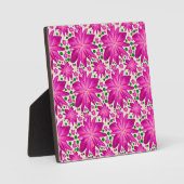 Hot Pink Floral Seamless Pattern フォトプラーク (正面)