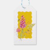 Hot Pink Florals And Bumble Bee A Sweet Little Bee ギフトタグ (裏面)