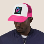 Hot Pink FULU Trucker Hat キャップ (インサイチュ)