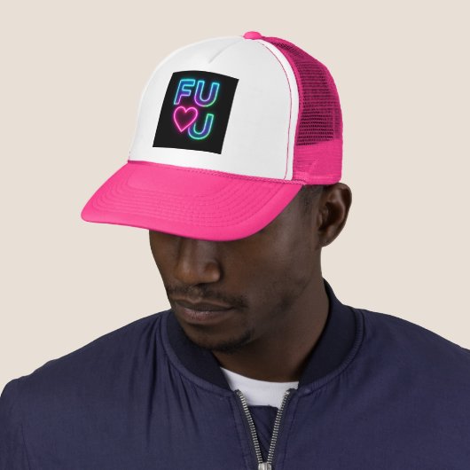 Hot Pink FULU Trucker Hat キャップ (インサイチュ)