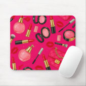 Hot Pink Glam Makeup Mouse Pad マウスパッド (マウス)