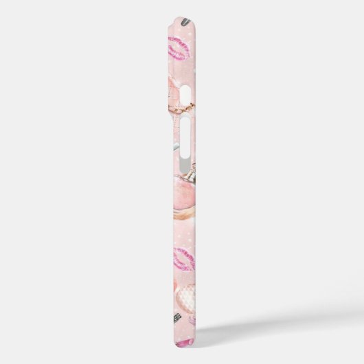 Hot Pink Glam Makeup Phone Case Case-Mate iPhoneケース (裏面 / 左)
