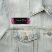 Hot Pink Glitter and Black 名札 (インサイチュ)