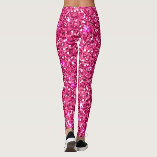 Hot Pink Glitter Leggings レギンス (裏面)