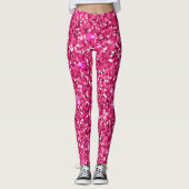 Hot Pink Glitter Leggings レギンス (正面)