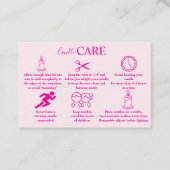 Hot Pink Glitter Luxury Aesthetic Candle Care 名刺 (正面)