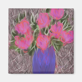 Hot Pink Glow Bouquet Original Art マグネット