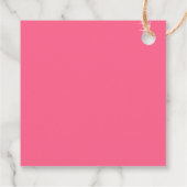 Hot Pink Gold 3D Striped 50th Birthday Thank You フェイバータグ (裏面)