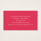 Hot Pink Gold Abstract Business Cards (裏面)