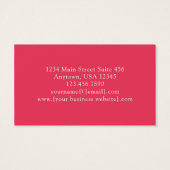 Hot Pink Gold Abstract Business Cards (裏面)