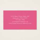 Hot Pink Gold Abstract Business Cards (裏面)