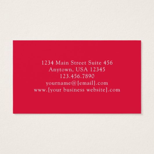 Hot Pink Gold Abstract Business Cards (裏面)