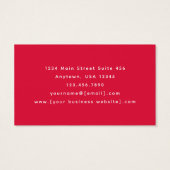 Hot Pink Gold Abstract Monogram Business Cards (裏面)
