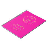 Hot Pink Gold Custom Logo Business Notes ノートブック (左側)