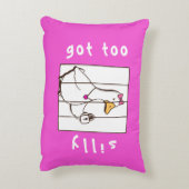 Hot Pink Got too Silly Funny Goose アクセントクッション (裏面(縦))