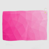 Hot pink gradient geometric mesh pattern ゴルフタオル (横)