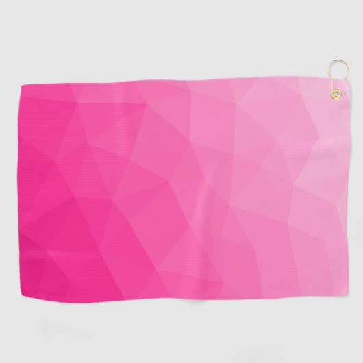 Hot pink gradient geometric mesh pattern ゴルフタオル (横)