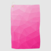 Hot pink gradient geometric mesh pattern ゴルフタオル (正面)