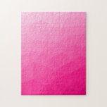 Hot pink gradient geometric mesh pattern ジグソーパズル<br><div class="desc">Hot pink gradient geometric mesh pattern jigsaw puzzle. 
Triangle geometric mesh with light to dark ombre gradient.</div>