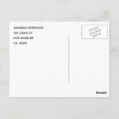 Hot-Pink Graduate Thank You Photo ポストカード (裏面)