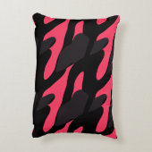 Hot pink, gray and black Camo abstract アクセントクッション (裏面(縦))