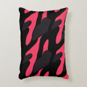 Hot pink, gray and black Camo abstract アクセントクッション (正面(垂直))