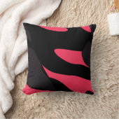 Hot pink, gray and black Camo abstract クッション (ブランケット)