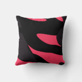 Hot pink, gray and black Camo abstract クッション (裏面)
